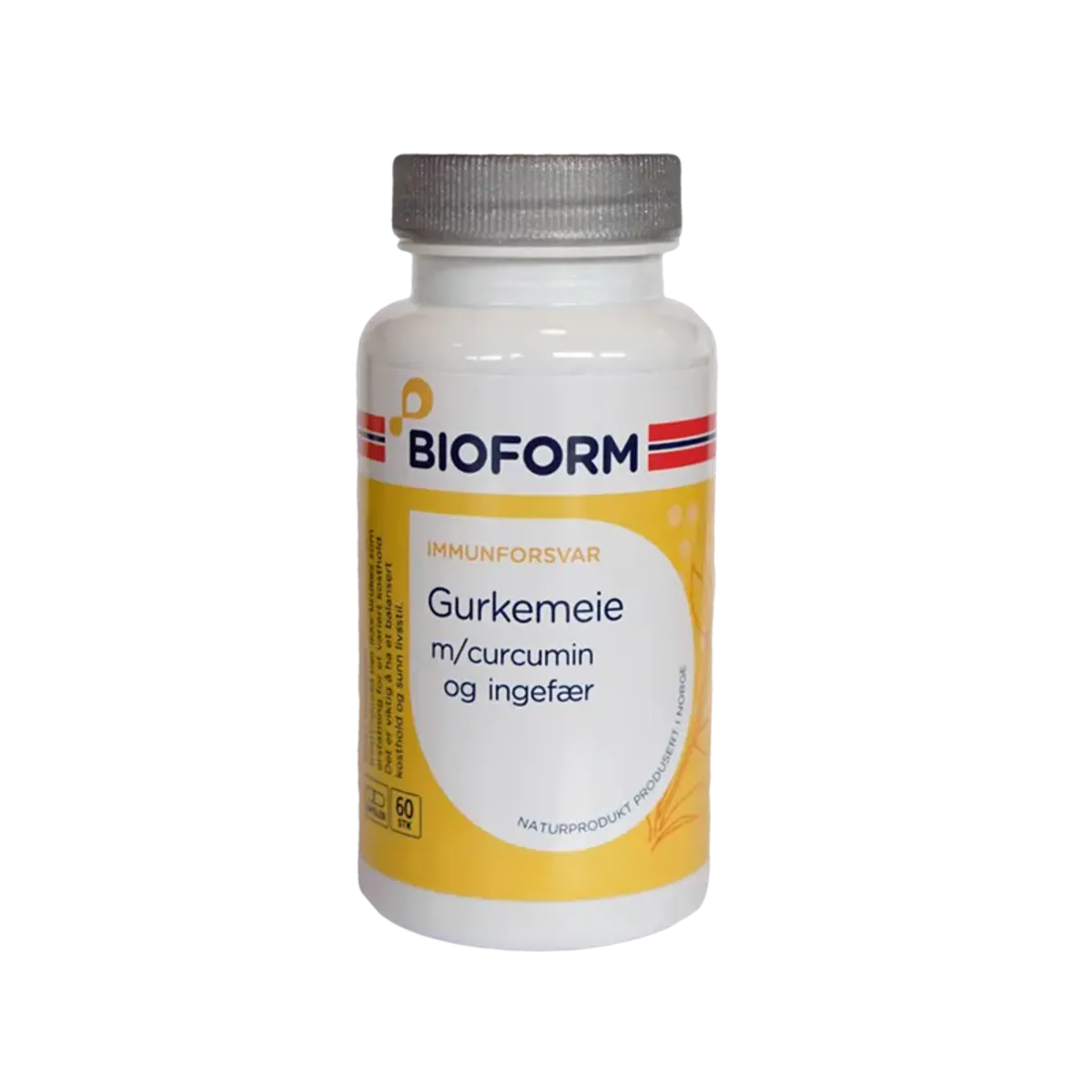  Bioform Gurkemeie med curcumin, ingefær og piperin 60 kps